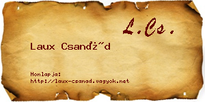 Laux Csanád névjegykártya